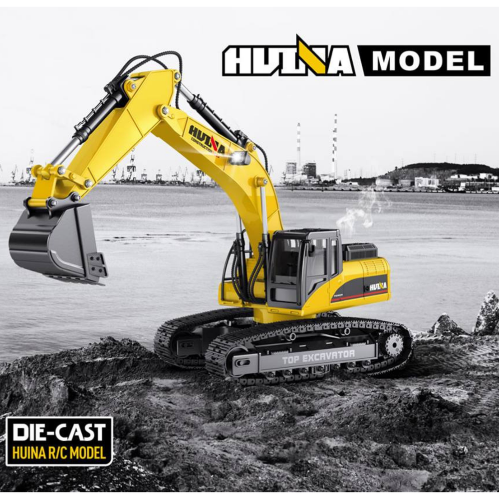 HuiNa 1580 1/14 Full Metal Remote Control Excavator-RC Construction-Huina-ProHobbies