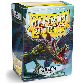 Dragon Shield Standard 100ct Green MATTE 63x88mm Sleeves-Dragon Shield-ProHobbies