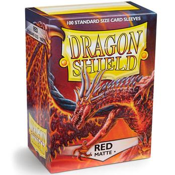 Dragon Shield Standard 100ct Red MATTE 63x88mm Sleeves-Dragon Shield-ProHobbies