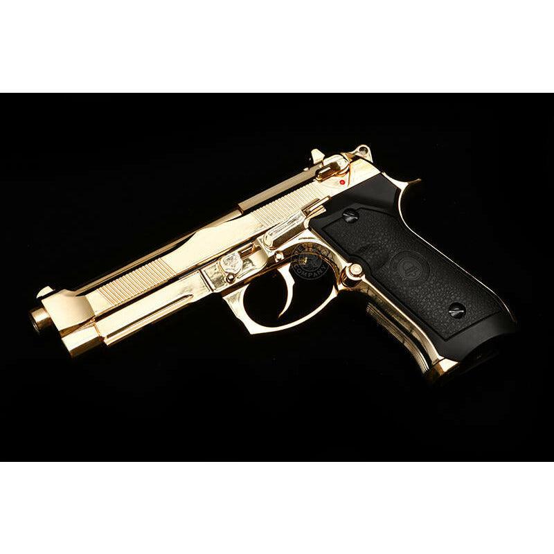 
                  
                    DOUBLE BELL Taurus PT92 Beretta Gel blaster Gas POWERED Blowback (Golden Chrome)
                  
                