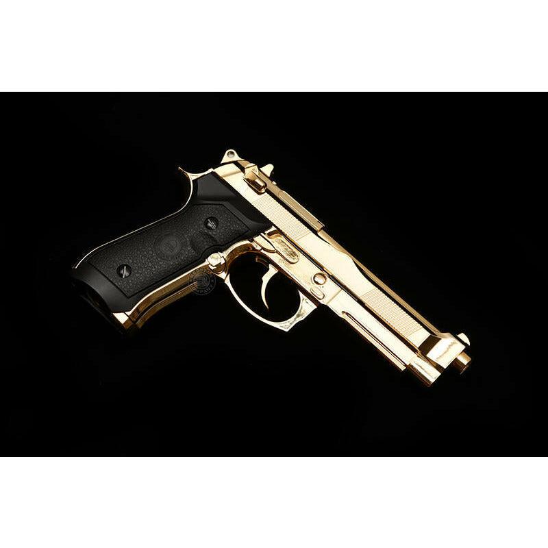 
                  
                    DOUBLE BELL Taurus PT92 Beretta Gel blaster Gas POWERED Blowback (Golden Chrome)
                  
                