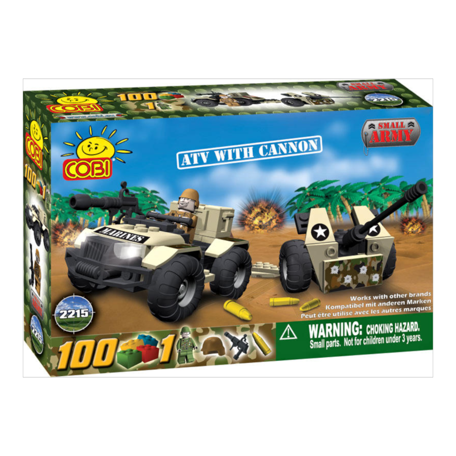 Small Army - 100 Piece ATV with Cannon Military Vehicle Construction Set-Cobi-ProHobbies