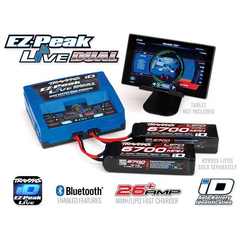 Traxxas EZ Peak Live Dual Charger with iD-Traxxas-ProHobbies