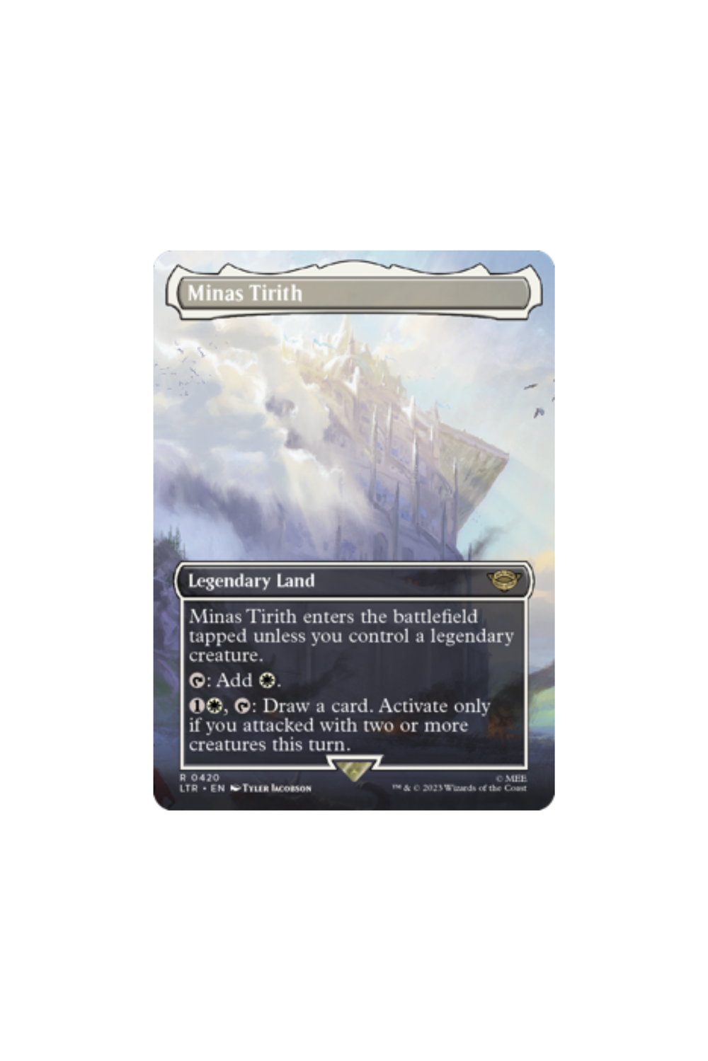 The Lord of the Rings: Tales of Middle-earth Variants: Minas Tirith (0420 - Borderless) FOIL