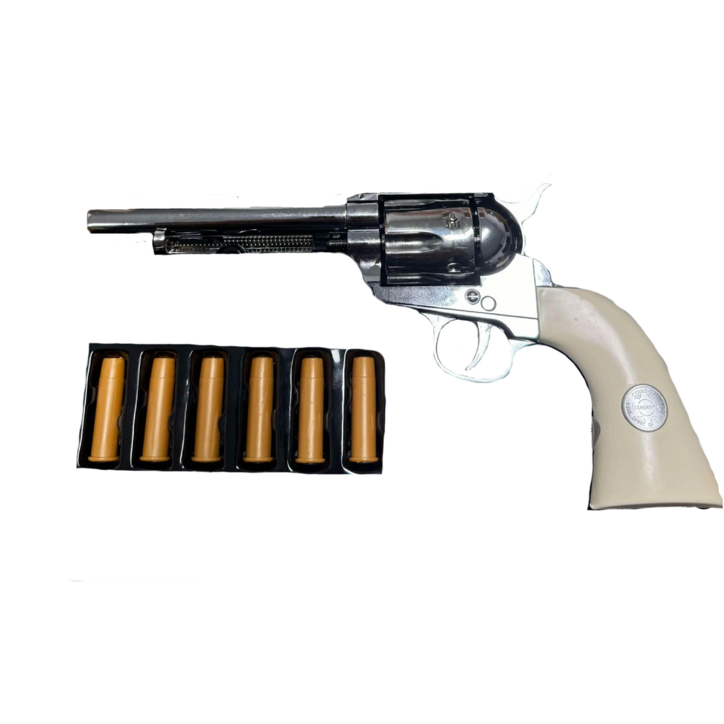 
                  
                    Manual Wingun Colt SAA Peacemaker .45 Revolver GEL BLASTER – Silver
                  
                