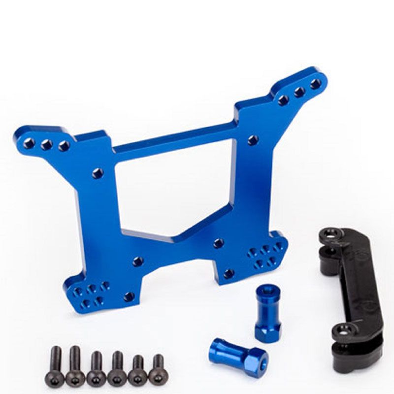 TRAXXAS SHOCK TOWER REAR 7075-T6 ALUMBLUE-ANOD / BODY MOUNT BRACKET - 6738X-Traxxas-ProHobbies