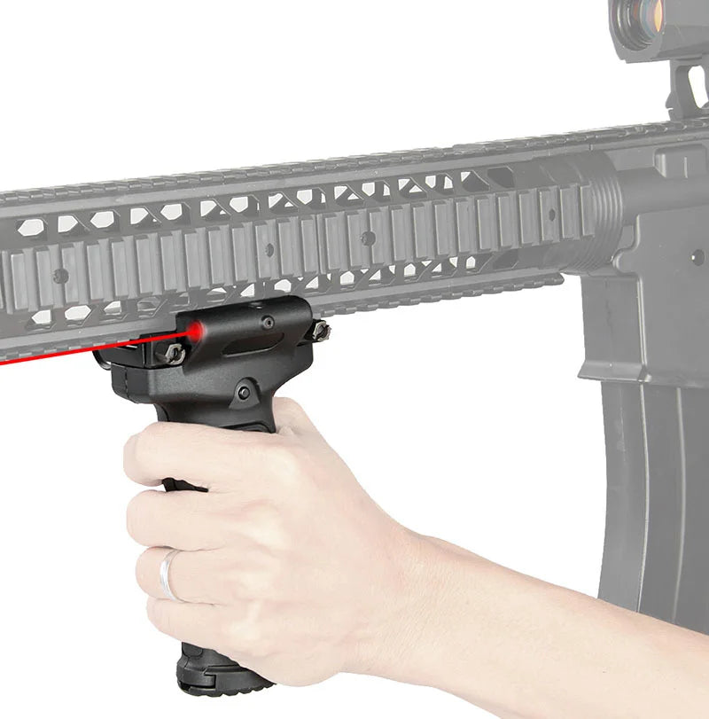 
                  
                    Tactical Grip with Flashlight & Red Laser Sight
                  
                