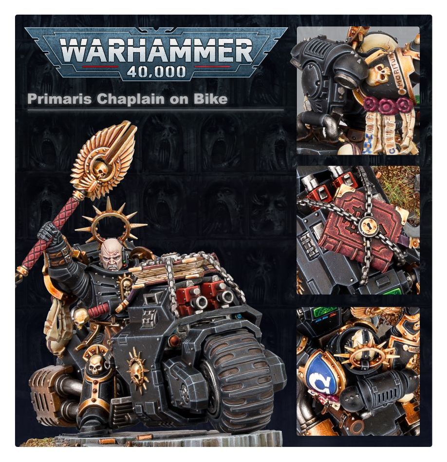 
                  
                    Space Marines: Primaris Chaplain on Bike
                  
                