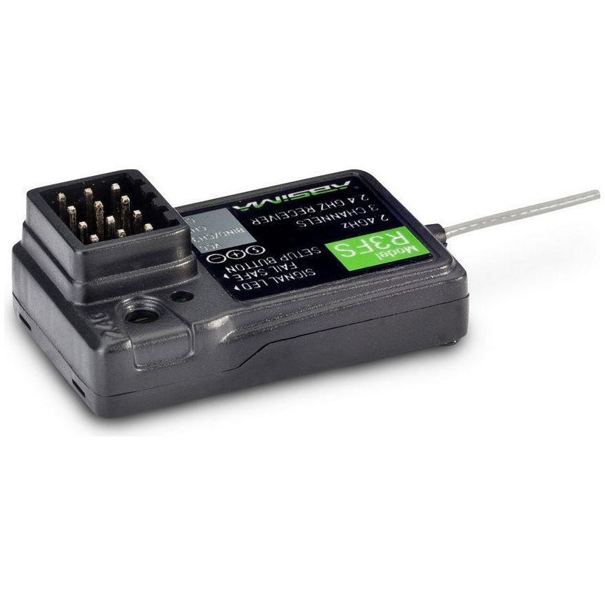 Absima 3-channel receiver suitable for CR2S(V2), CR3P and CR4T radio - Waterresistant.