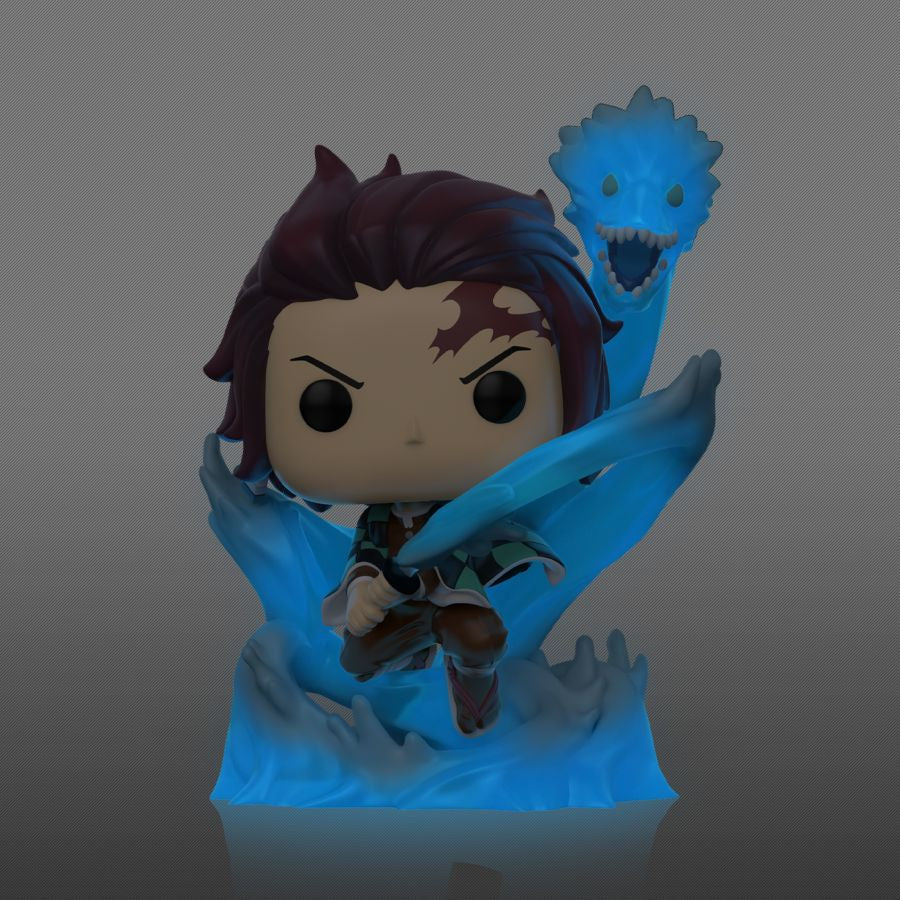 Demon Slayer - Tanjiro with Dragon US Exclusive Glow Translucent Pop! Vinyl-Collectible-IKON-ProHobbies