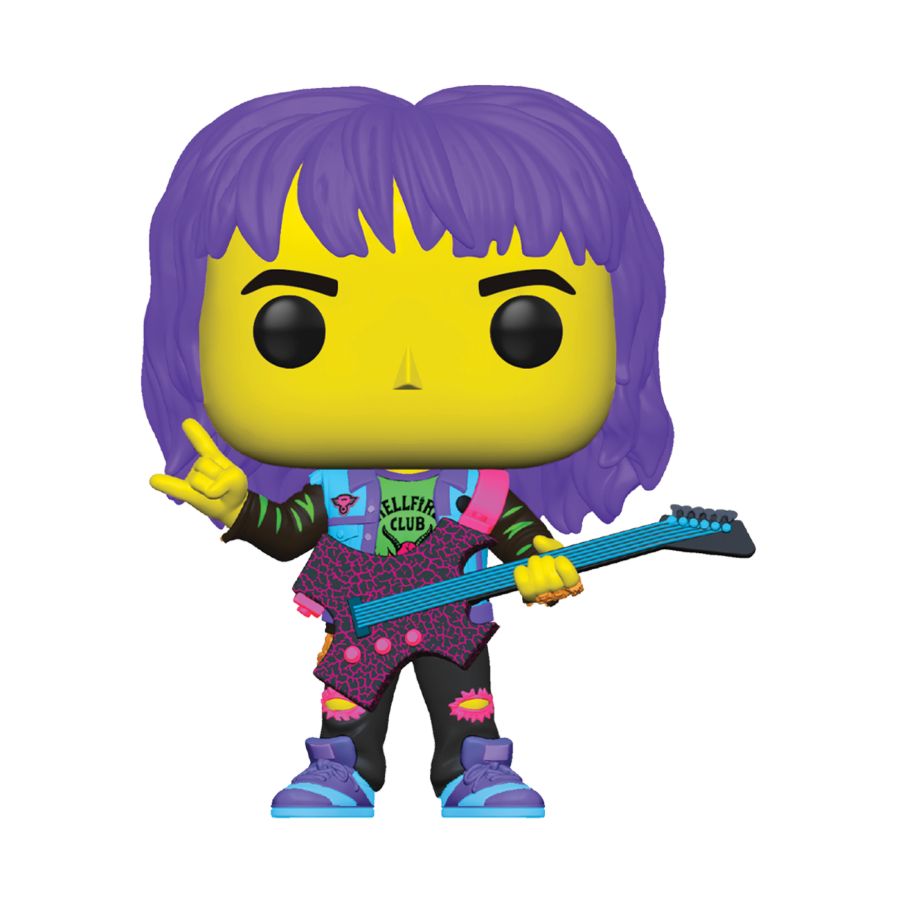 Stranger Things - Eddie with Guitar US Exclusive Blacklight Pop! Vinyl [RS]