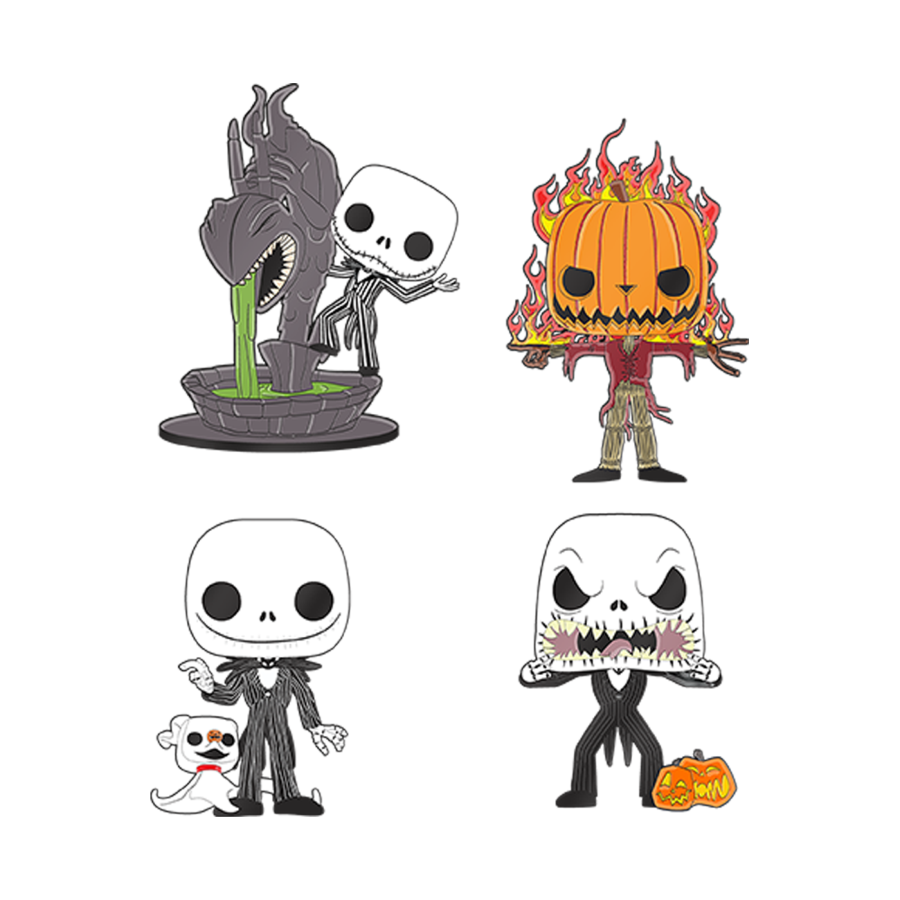 The Nightmare Before Christmas - This is Halloween Jack Enamel Pin 4-Pack