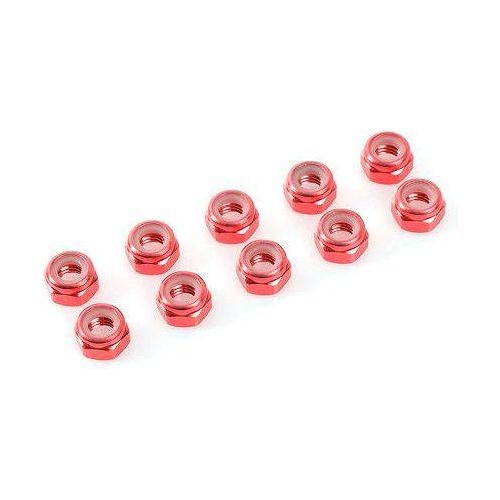 G-Force 0401-045 Flanged Nylstop Nut M4 Red Aluminium (10 pcs)-G-Force-ProHobbies