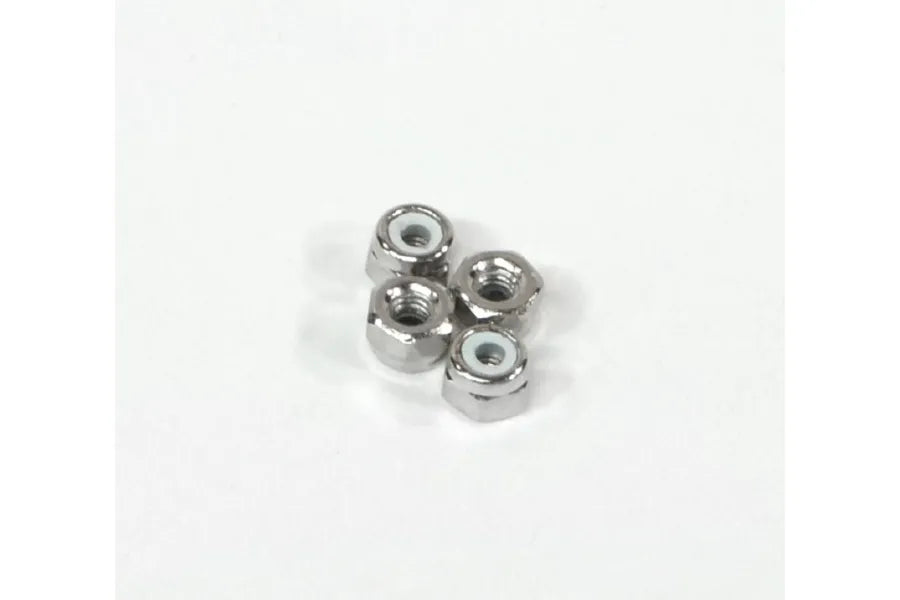 HPI 2.6mm Silver Steel Nyloc Nuts 4Pcs