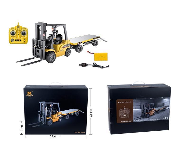 HuiNa 1576 10 Channel Remote Control Forklift + FLAT BED-RC Construction-Huina-ProHobbies