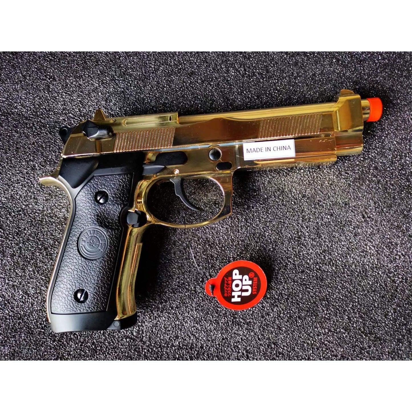 
                  
                    DOUBLE BELL Taurus PT92 Beretta Gel blaster Gas POWERED Blowback (Golden Chrome)
                  
                