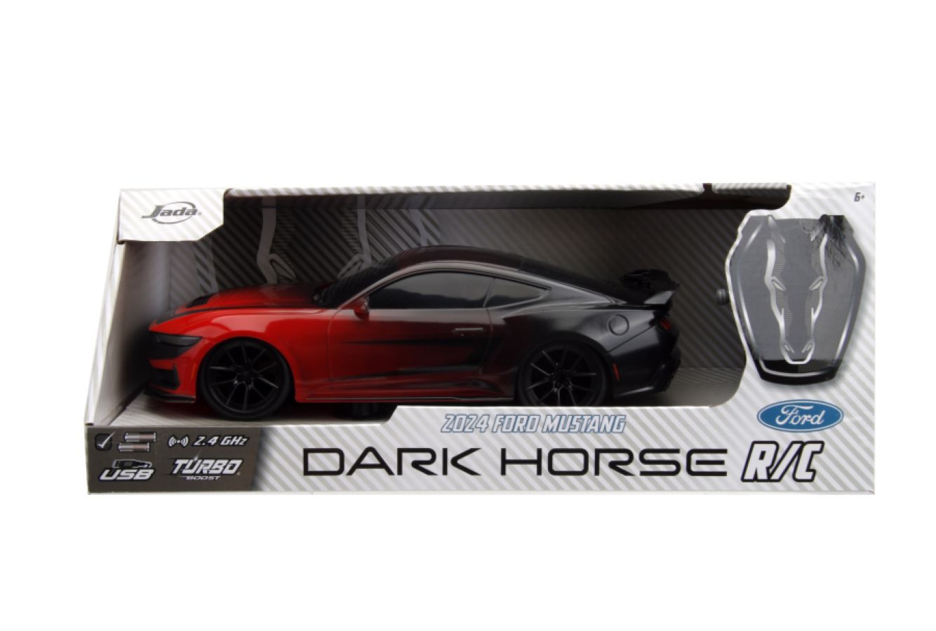 
                  
                    Big Time Muscle - 2024 Ford Mustang Dark Horse 1:16 Scale Remote Control Car
                  
                