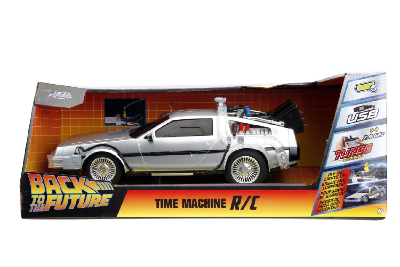 
                  
                    Back to the Future - Time Machine Remote Control 1:16 Scale Vehicle (with Light Up Function)
                  
                