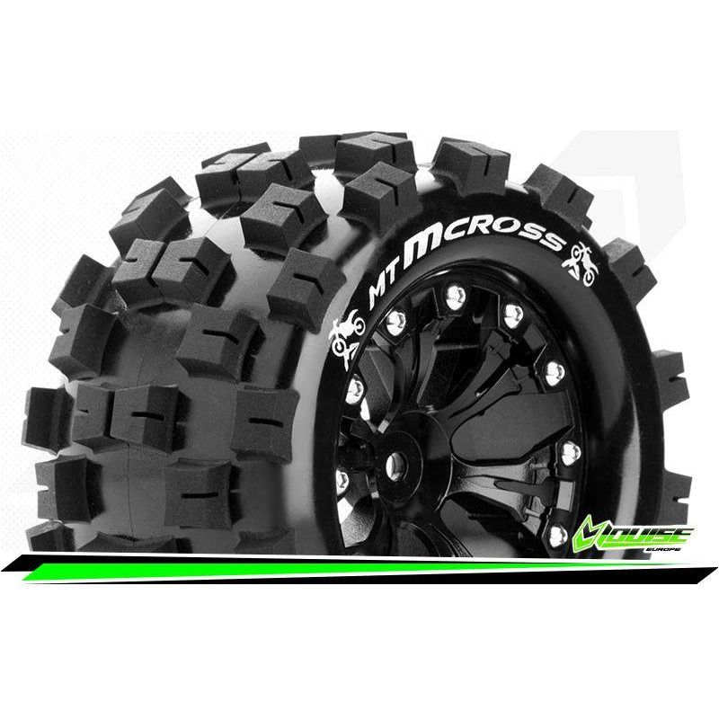 MT-Mcross 2.8 tyre w/rim Black 12mm hex-Louise-ProHobbies