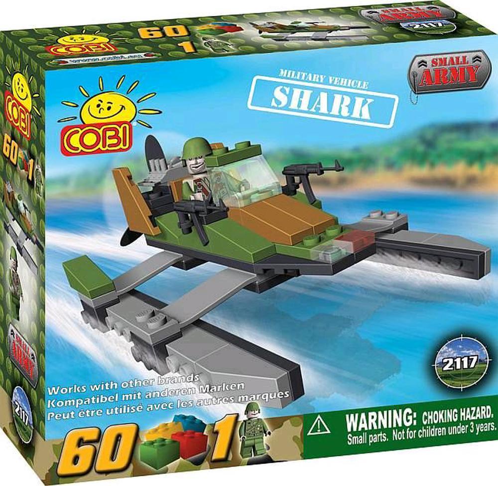 Small Army - 60 Piece Shark Military Vehicle Construction Set