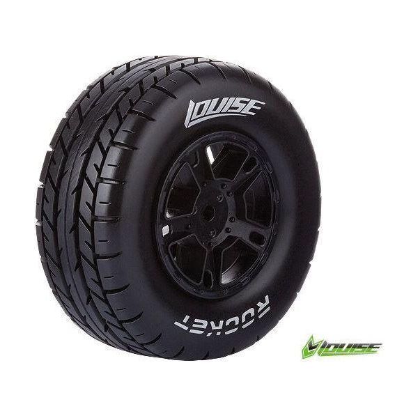 Louise Rocket On Road Tyre Soft Black Rim FRONT - 2Pcs-Louise-ProHobbies