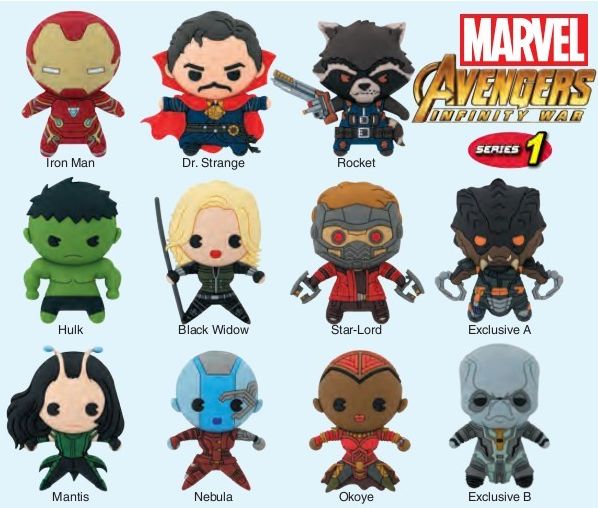 Avengers 3: Infinity War - 3D Figural Keychain series 01 Blind Bag ...