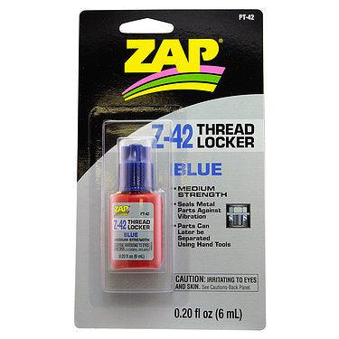 ZAP PT-42 0.20 OZ. Z-42 THREAD LOCKER (BLUE) (CARDED)-Command Elite Hobbies-ProHobbies