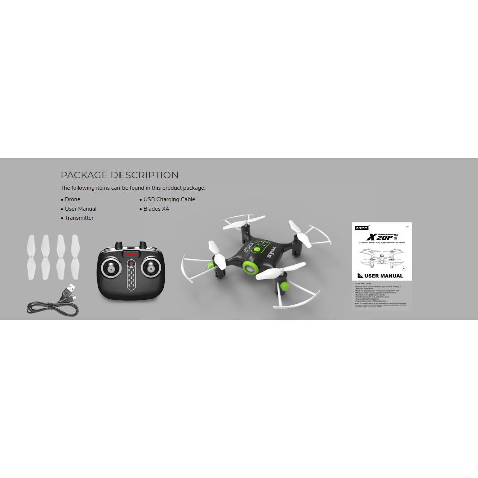 Syma Mini Quadcopter X20P 4 CHANNEL-Syma-ProHobbies