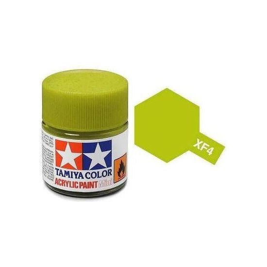 TAMIYA ACRYLIC MINI XF-4 YELLOW GREEN-Tamiya-ProHobbies