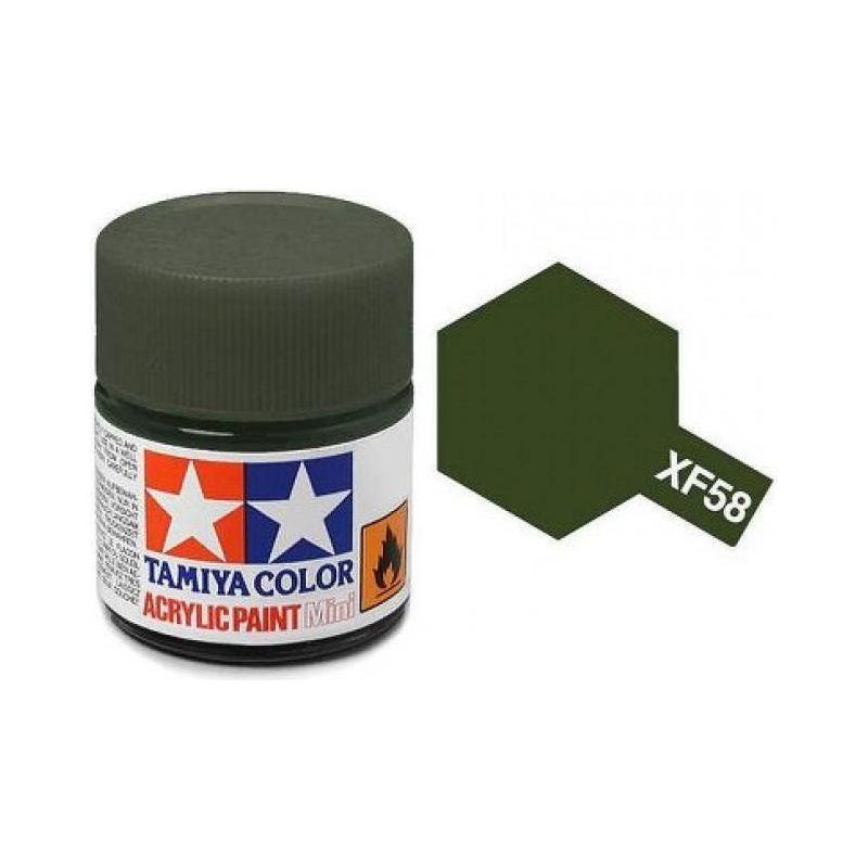 TAMIYA ACRYLIC MINI XF-58 OLIVE GREEN-Tamiya-ProHobbies