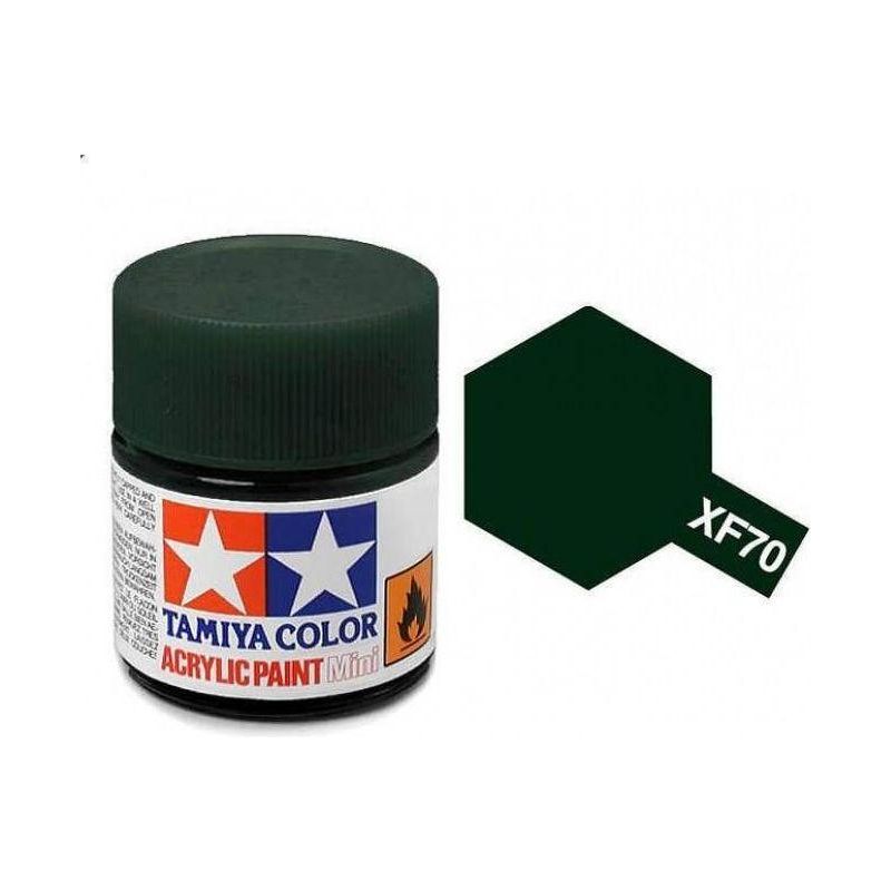 TAMIYA ACRYLIC MINI XF-70 DARK GREEN 2-Tamiya-ProHobbies