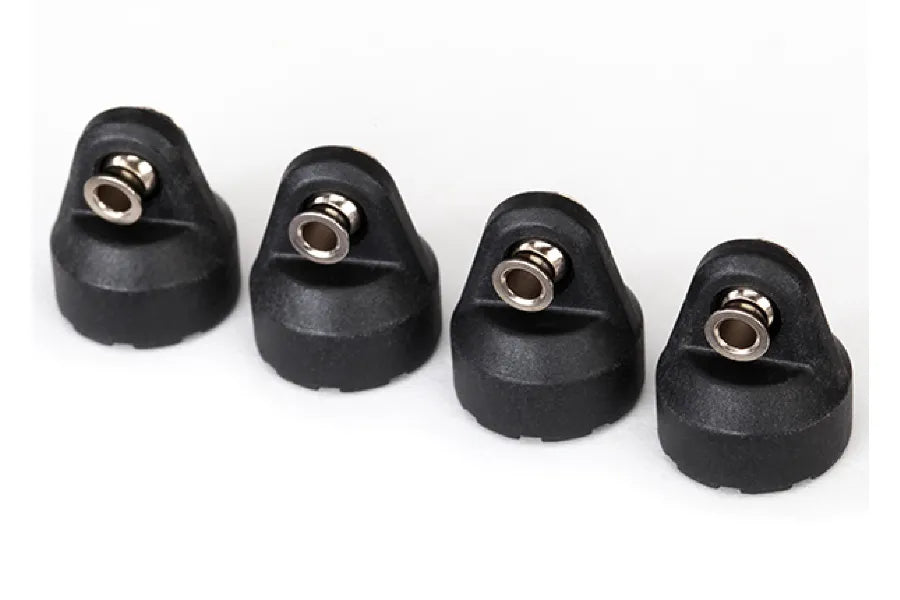 Traxxas #8361 Shock caps (black) (4) (assembled with hollow balls)