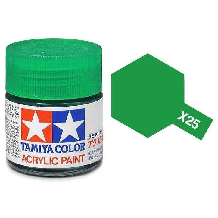 Tamiya Acrylic Mini x-25 CLEAR GREEN-Tamiya-ProHobbies