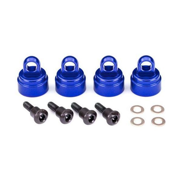 Traxxas Shock caps, aluminum (blue-anodized) x4-Traxxas-ProHobbies