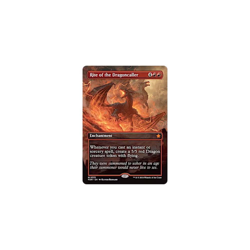 Magic the Gathering Foundations: Rite of the Dragoncaller (0331 - Borderless)