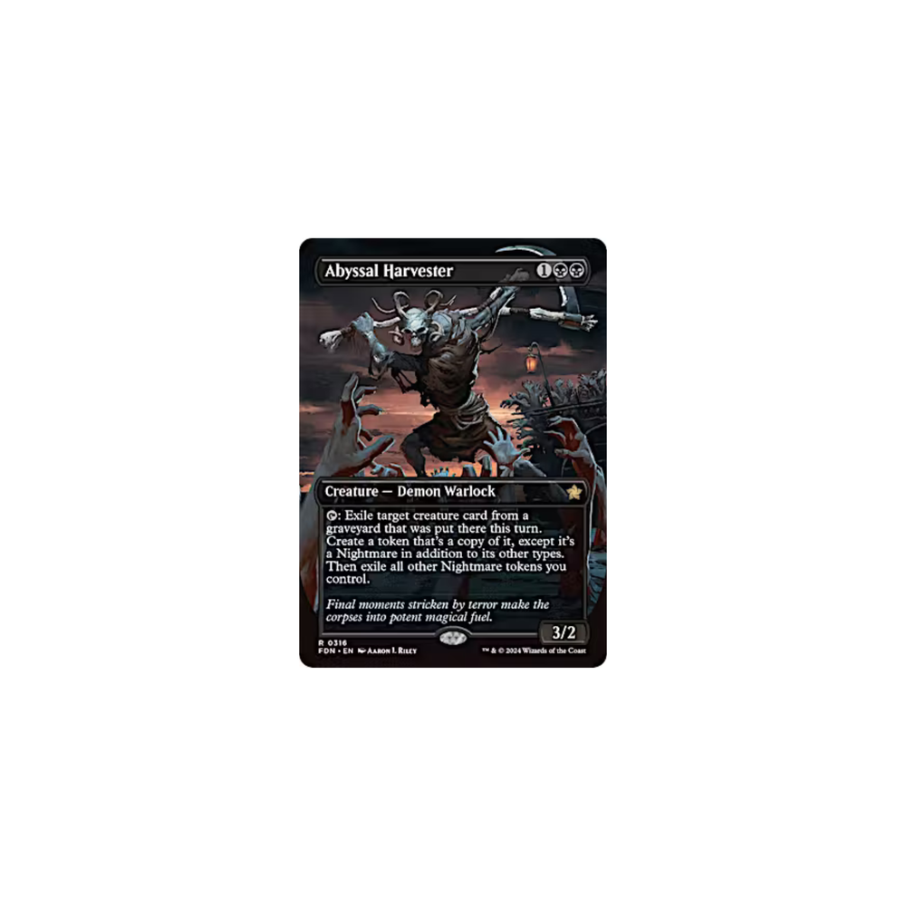 Magic the Gathering Foundations: Abyssal Harvester (0316 - Borderless)