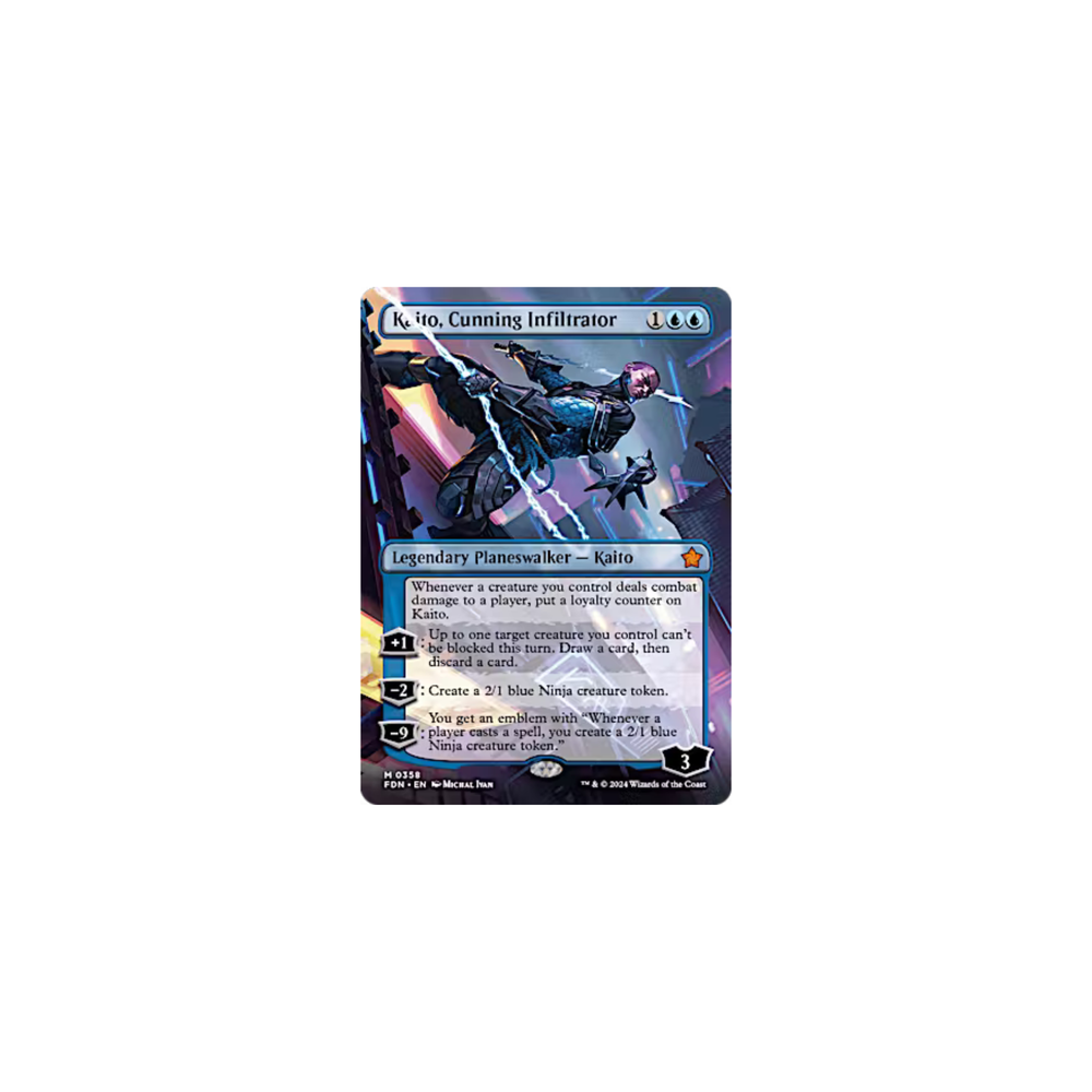 Magic the Gathering Foundations: Kaito, Cunning Infiltrator (0358 - Borderless)