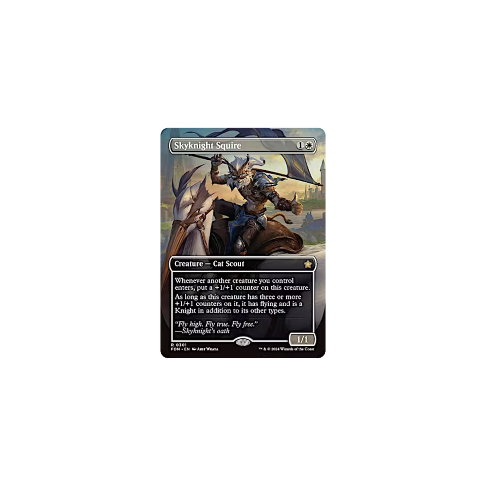 Magic the Gathering Foundations: Skyknight Squire (0301 - Borderless)