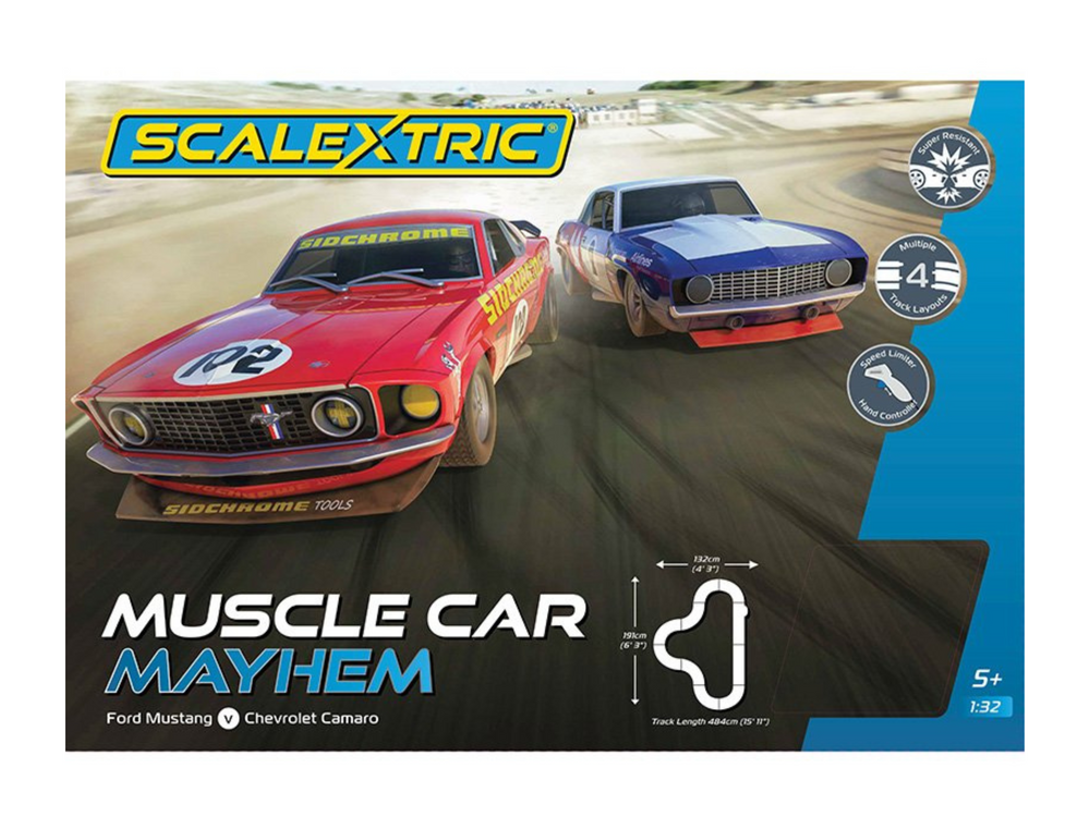 SCALEXTRIC MUSCLE CAR MAYHEM-Command Elite Hobbies-ProHobbies