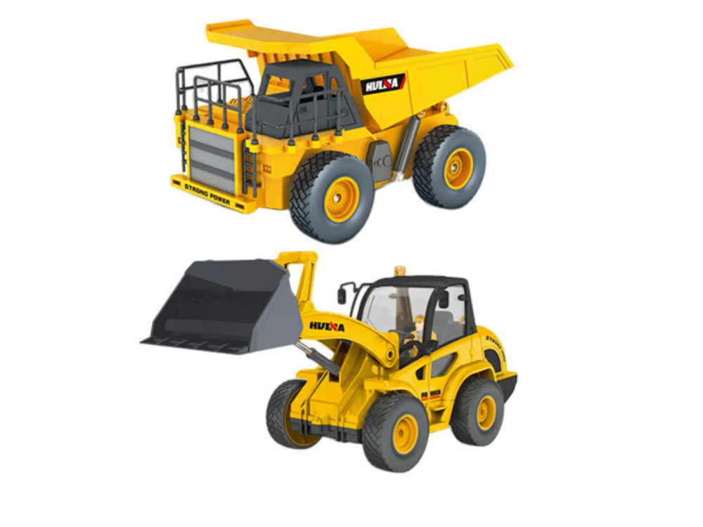 Huina 1515 1:24 9CH RC Alloy Dump Truck & Heavy Excavator Combo