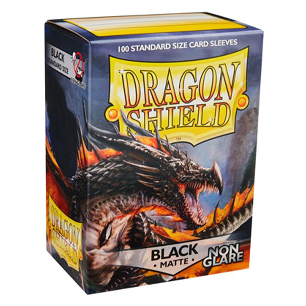 Dragon Shield Standard 100ct Black MATTE 63x88mm Sleeves