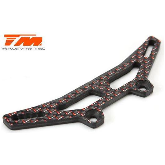 Team Magic E4D MF Carbon Rear Shock Tower - 3mm-Team Magic-ProHobbies