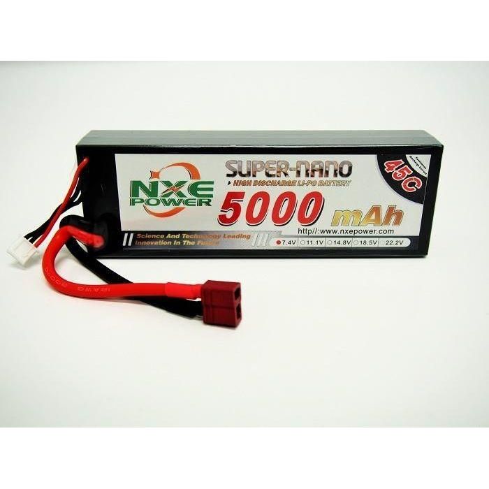 NXE 7.4v 5000mah 45c Hard case Lipo w/Deans-Battery-NXE-ProHobbies