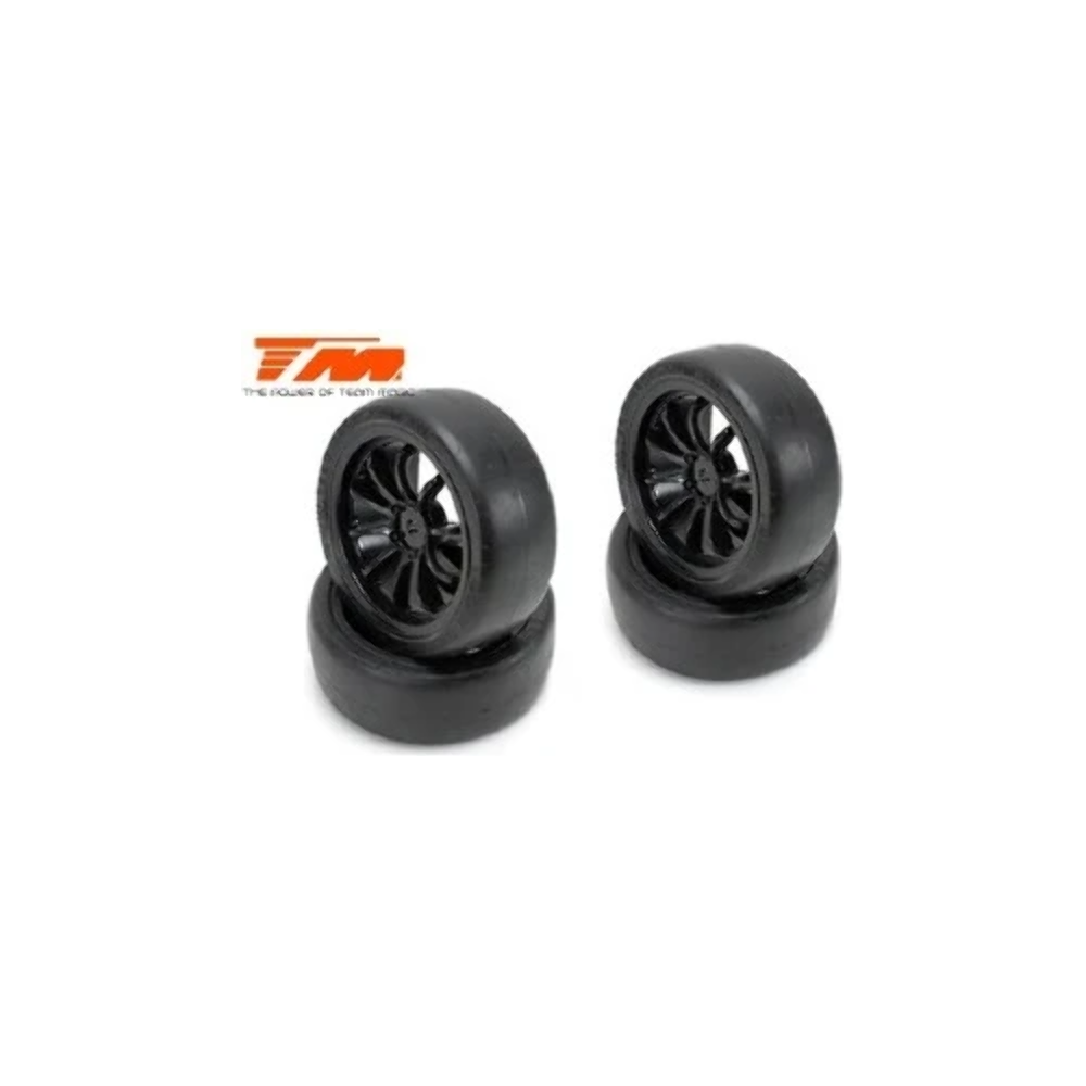 Team Magic 10-Spoke Mounted Tyre Black - 503333BK-team magic-ProHobbies