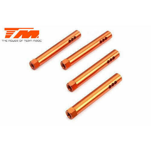 Team Magic E4D MF Aluminium Battery Cover Posts - Orange-Team Magic-ProHobbies