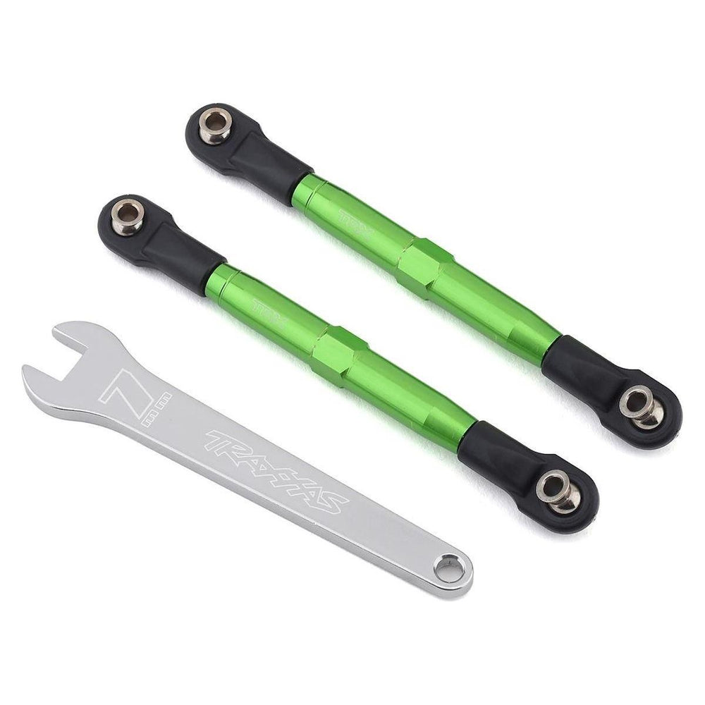 T/XAS CAMBER LINKS, FRONT (TUBES GREEN 7075-T6 Aluminum)-Traxxas-ProHobbies