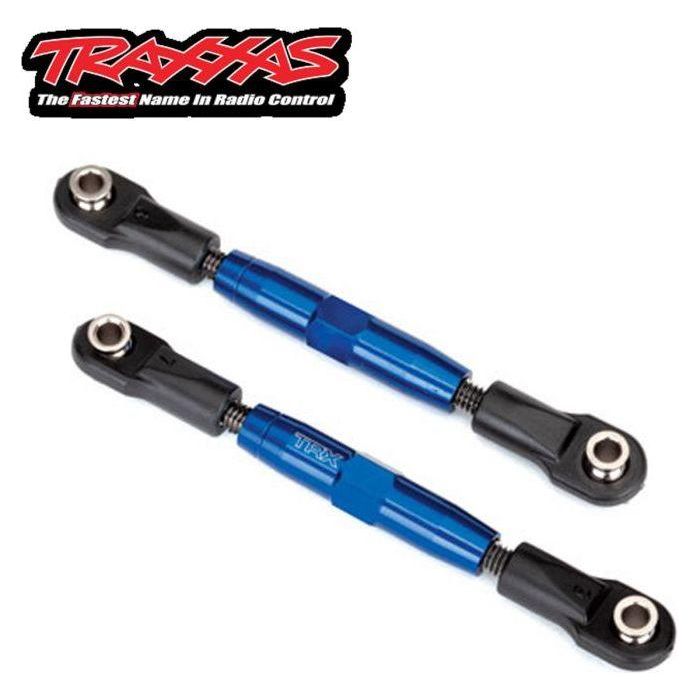 T/XAS CAMBER LINKS, FRONT (TUBES BLUE-ANODIZED 7075 ALUMINUM)-Traxxas-ProHobbies