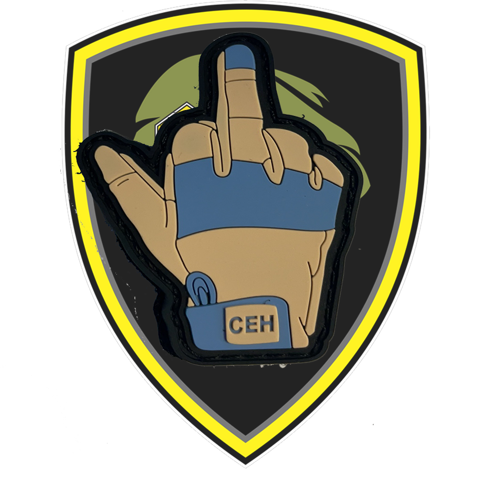 CEH Middle Finger Up Velcro Patch - Command Elite Hobbies